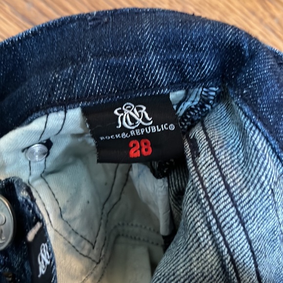 Rock and Republic vintage 2000s acid wash extra bootcut jeans, Size 28 - Picture 4 of 4